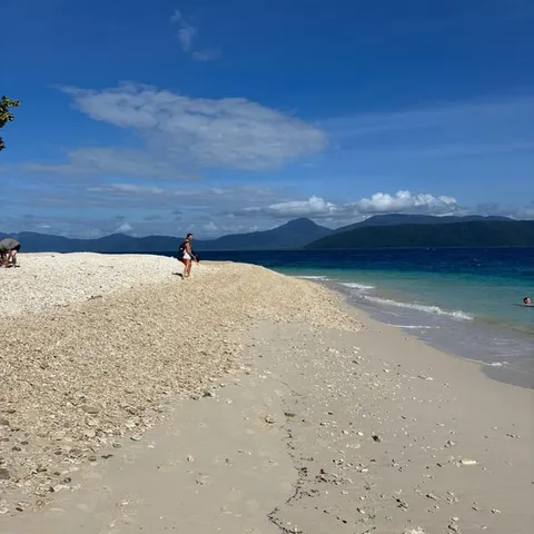 The white sand spit at Fitzroy Island